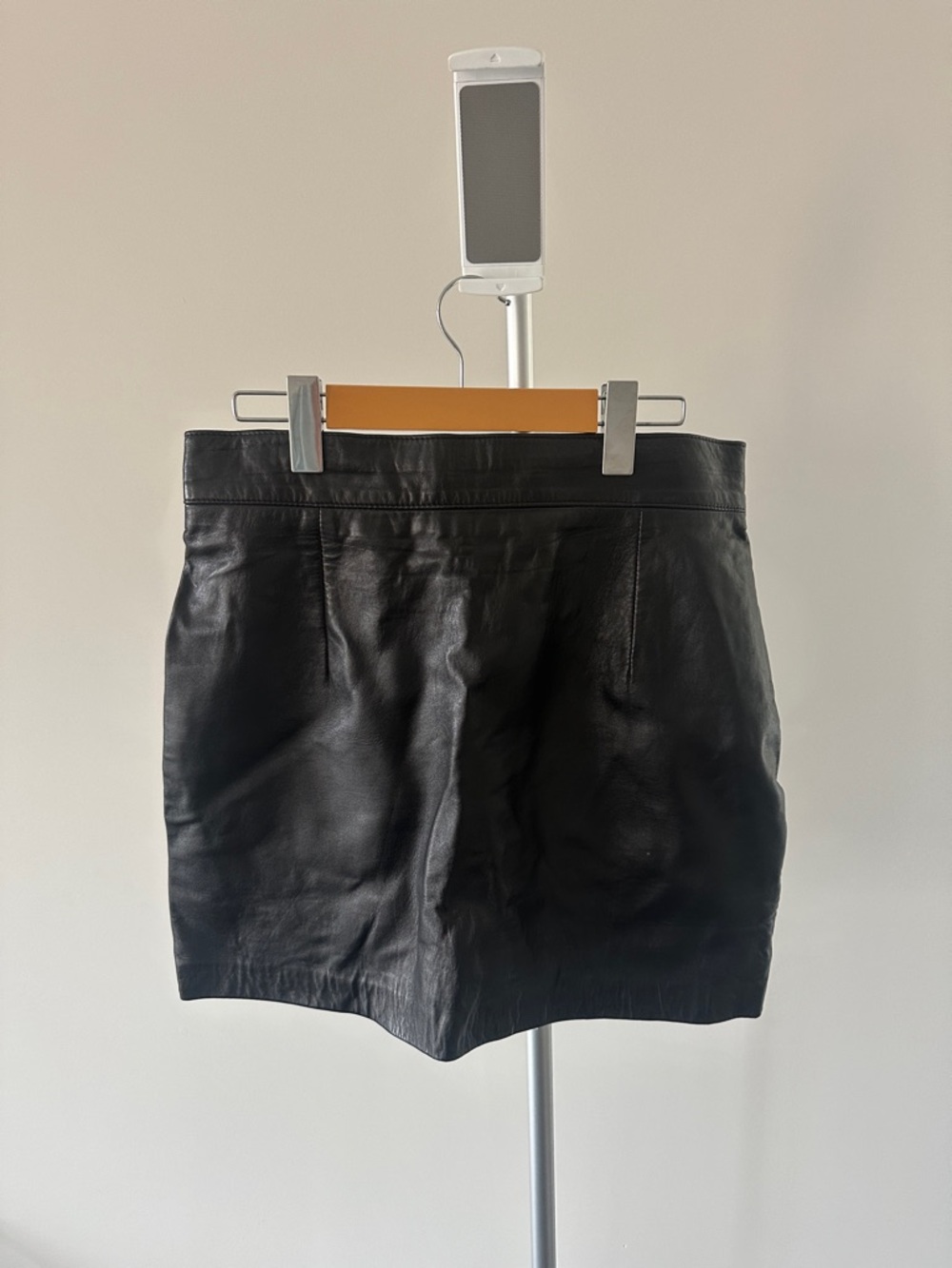 Danier Black Real Leather Skirt